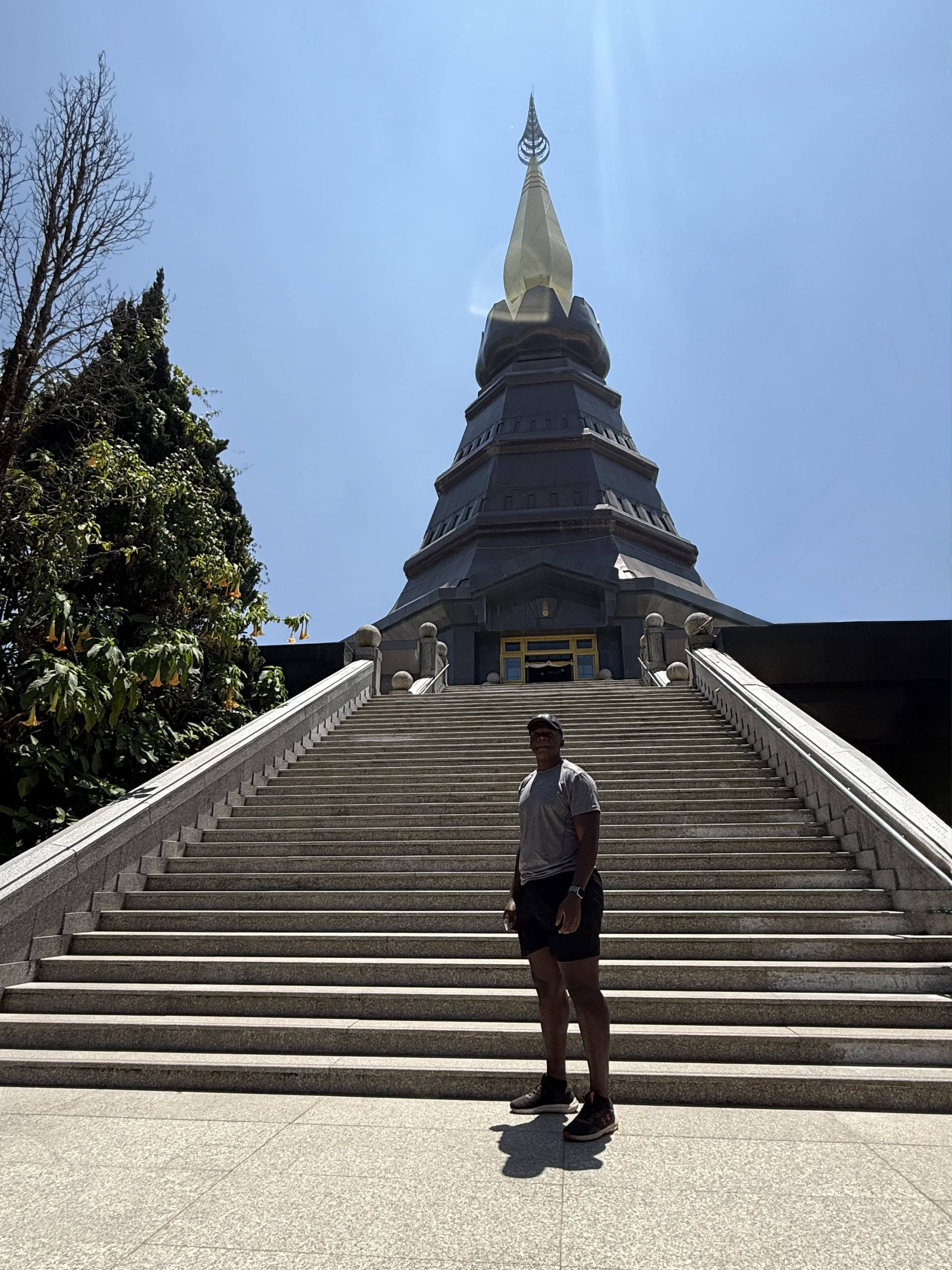 Takudzwa at a grand temple structure